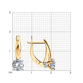 Серьги Diamant - Серебро 925, Фианит (арт. 93-120-02133-1)