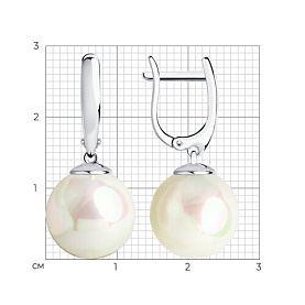 Серьги SOKOLOV - Серебро 925, Жемчуг имитация (арт. 94022197)