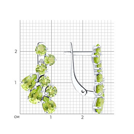 Серьги SOKOLOV - Серебро 925, Хризолит (арт. 92020720)