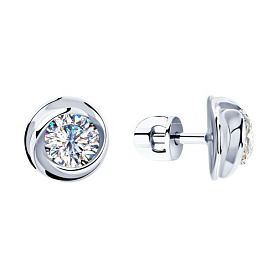 Серьги SOKOLOV - Серебро 925, Фианит (арт. 94023276)