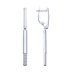 Серьги SOKOLOV - Серебро 925, Фианит (арт. 94022991)