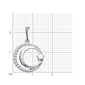 Подвеска SOKOLOV - Серебро 925, Фианит (арт. 94033024)