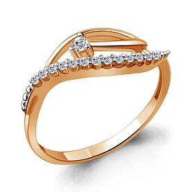 Кольцо Аквамарин - Серебро 925, Фианит (арт. 67854А.6)