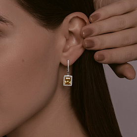 Серьги SOKOLOV - Серебро 925, Фианит (арт. 94026753)