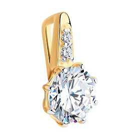 Подвеска SOKOLOV - Серебро 925, Фианит (арт. 93030557)