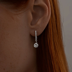 Серьги SOKOLOV - Серебро 925, Фианит (арт. 94025771)