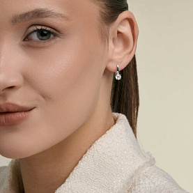 Серьги SOKOLOV - Серебро 925, Бриллианит (арт. 94027737)