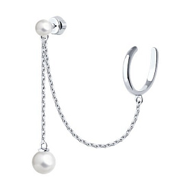Серьга SOKOLOV - Серебро 925, Жемчуг имитация (арт. 94170355)