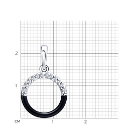 Подвеска Diamant - Серебро 925, Фианит, Эмаль (арт. 94-130-00241-2)