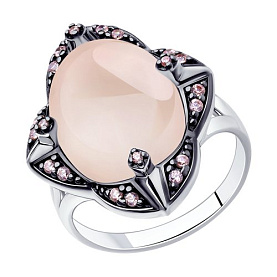 Кольцо Diamant - Серебро 925, Кварц, Фианит (арт. 94-310-00964-1)