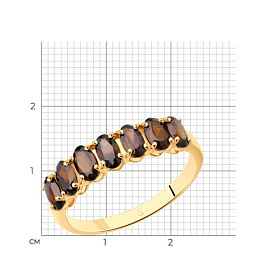 Кольцо SOKOLOV - Серебро 925, Раухтопаз (арт. 92012001)