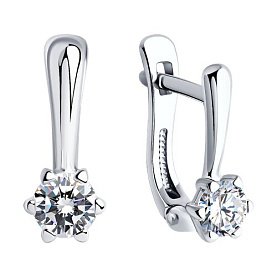 Серьги SOKOLOV - Серебро 925, Фианит (арт. 94025264)