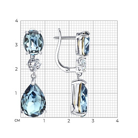 Серьги SOKOLOV - Серебро 925, Кристалл (арт. 94027571)