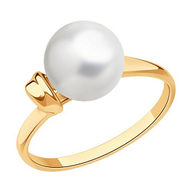 Кольцо SOKOLOV - Серебро 925, Жемчуг имитация (арт. 93010919)