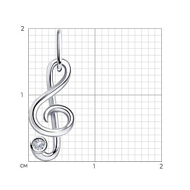 Подвеска Diamant - Серебро 925, Фианит (арт. 94-130-01075-1)