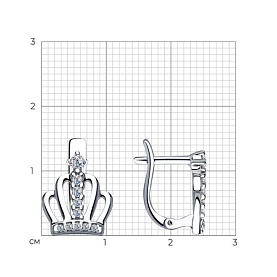 Серьги SOKOLOV - Серебро 925, Фианит (арт. 94023519)