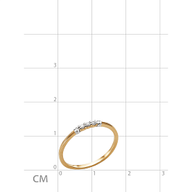 Кольцо ЮФ Династия - Золото 585, Фианит (арт. 001251-1102)