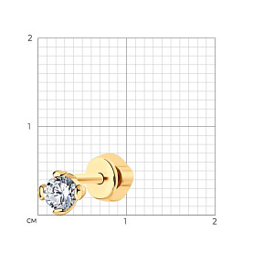 Серьга SOKOLOV - Серебро 925, Фианит (арт. 93170009)