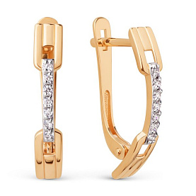 Серьги ЮФ Династия - Золото 375, Фианит (арт. 027472-5102)