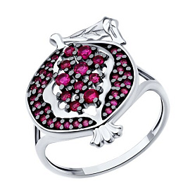 Кольцо SOKOLOV - Серебро 925, Синтетический рубин (арт. 94014173)