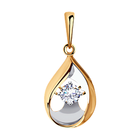 Подвеска SOKOLOV - Золото 375, Фианит (арт. 036005-4)