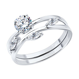 Кольцо SOKOLOV - Серебро 925, Фианит (арт. 94013726)