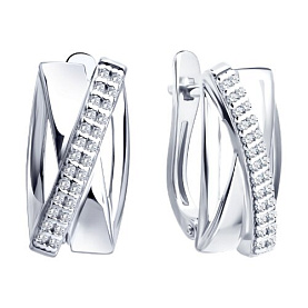 Серьги SOKOLOV - Серебро 925, Фианит (арт. 94027515)