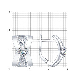 Серьги SOKOLOV - Серебро 925, Фианит (арт. 94022164)
