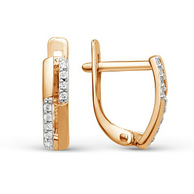 Серьги ЮФ Династия - Золото 375, Фианит (арт. 000562-5102)