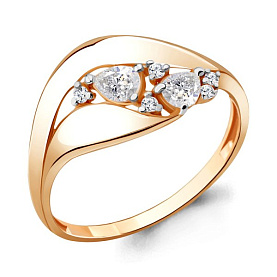 Кольцо Аквамарин - Золото 375, Фианит (арт. 64781А.8)