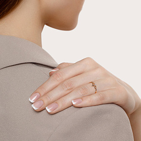 Кольцо SOKOLOV - Золото 375, Фианит (арт. 31-110-01003-1)