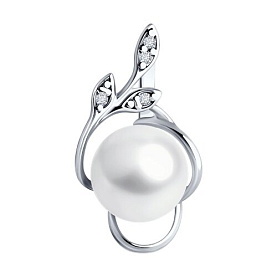 Подвеска SOKOLOV - Серебро 925, Жемчуг культивированный, Фианит (арт. 92030791)