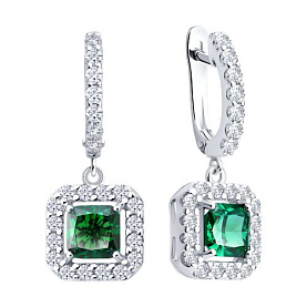 Серьги SOKOLOV - Серебро 925, Фианит (арт. 94027281)