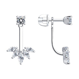 Серьги SOKOLOV - Серебро 925, Фианит (арт. 94026021)