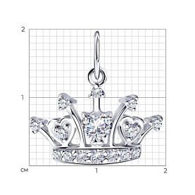 Подвеска SOKOLOV - Серебро 925, Фианит (арт. 94031215)