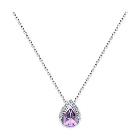 Колье SOKOLOV - Серебро 925, Аметист, Фианит (арт. 92070111)