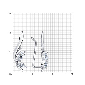 Серьги Diamant - Серебро 925, Фианит (арт. 94-120-01163-1)