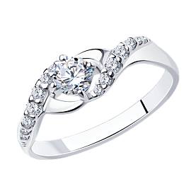 Кольцо SOKOLOV - Серебро 925, Фианит (арт. 94012201)