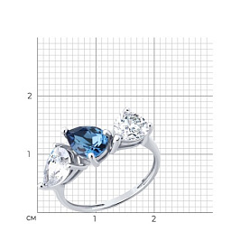 Кольцо Diamant - Серебро 925, Кристалл (арт. 94-110-00047-1)