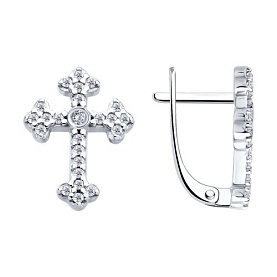 Серьги SOKOLOV - Серебро 925, Фианит (арт. 94026994)