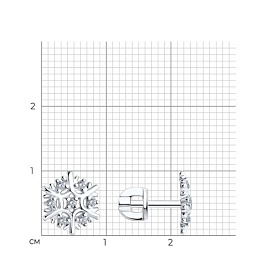 Серьги SOKOLOV - Серебро 925, Фианит (арт. 94022565)