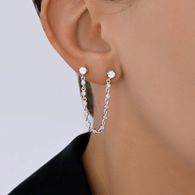 Серьга SOKOLOV - Серебро 925, Фианит (арт. 94170365)