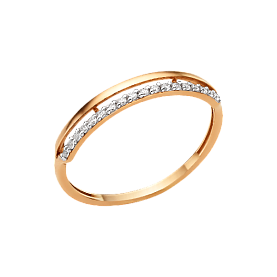 Кольцо ЮФ Династия - Золото 585, Фианит (арт. 000521-1102)