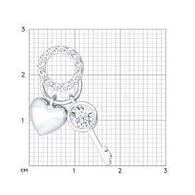 Подвеска SOKOLOV - Серебро 925, Фианит (арт. 94031180)