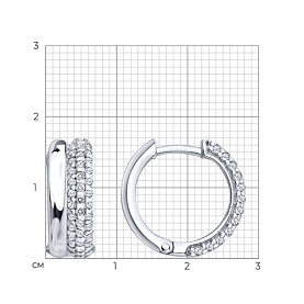 Серьги SOKOLOV - Серебро 925, Фианит (арт. 94027512)