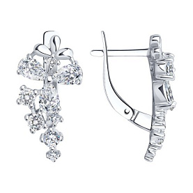 Серьги SOKOLOV - Серебро 925, Фианит (арт. 94020340)