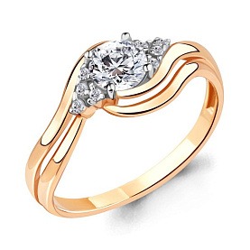 Кольцо Аквамарин - Золото 375, Фианит (арт. 68415А.8)