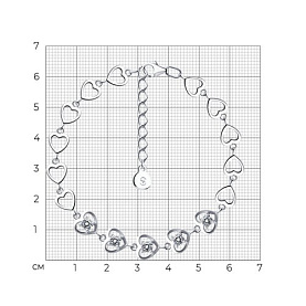 Браслет SOKOLOV - Серебро 925, Фианит (арт. 94051031)