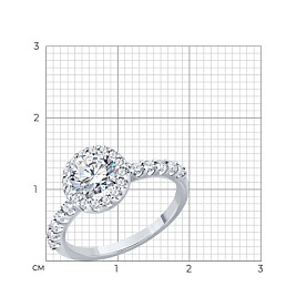 Кольцо Diamant - Серебро 925, Фианит (арт. 94-110-00194-2)