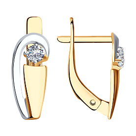 Серьги SOKOLOV - Золото 585, Фианит (арт. 027296)